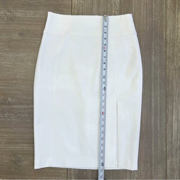 NWT Bebe Josie Modal Pencil Skirt White Size 8 Classic Sleek Workwear Versatile - Picture 11 of 12